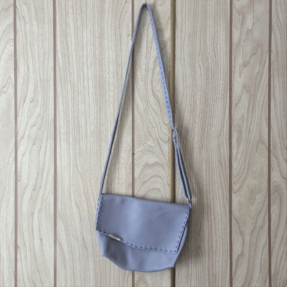 Cindy Kirk Designs Handmade Leather Sam Crossbody in Blue